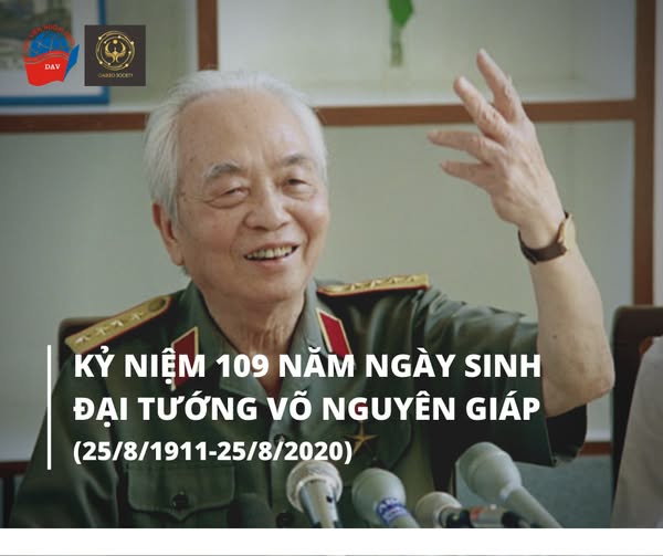 KỶ NIỆM 109 NĂM NGÀY SINH ĐẠI TƯỚNG VÕ NGUYÊN GIÁP (25_8_1911-25_8_2020)